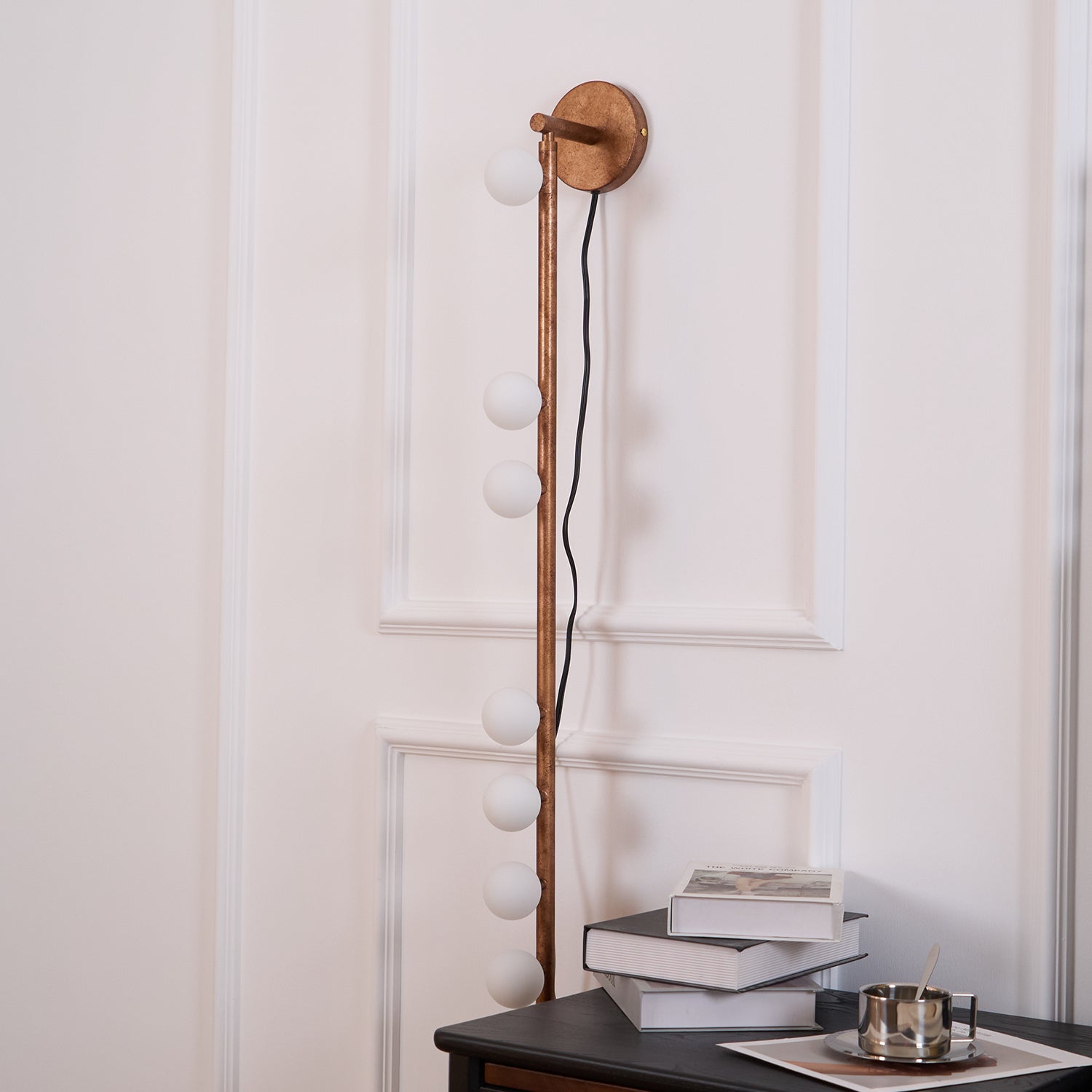 Brass Glass Tube Plug-in Wall Lamp - Blowlighting