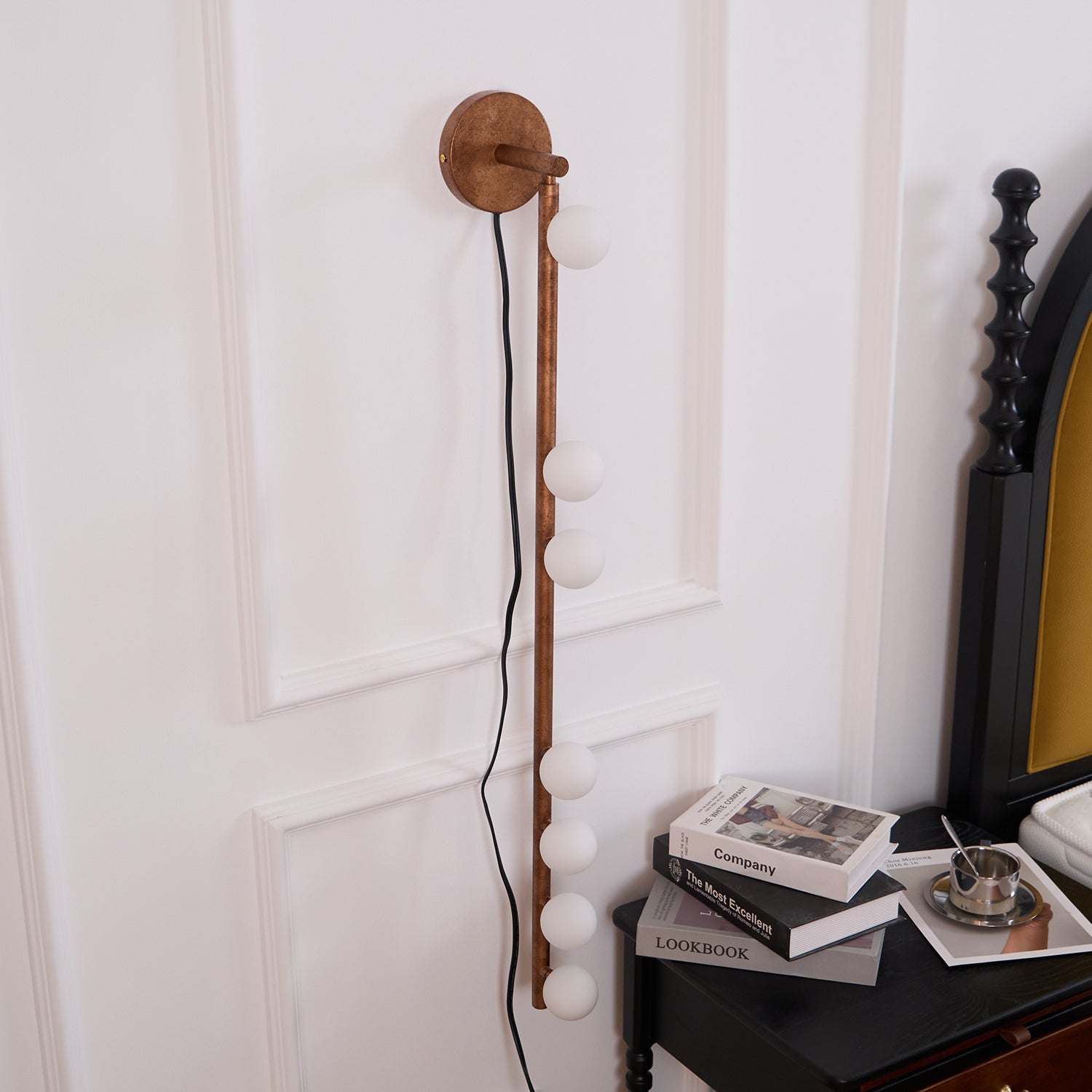 Brass Glass Tube Plug-in Wall Lamp - Blowlighting