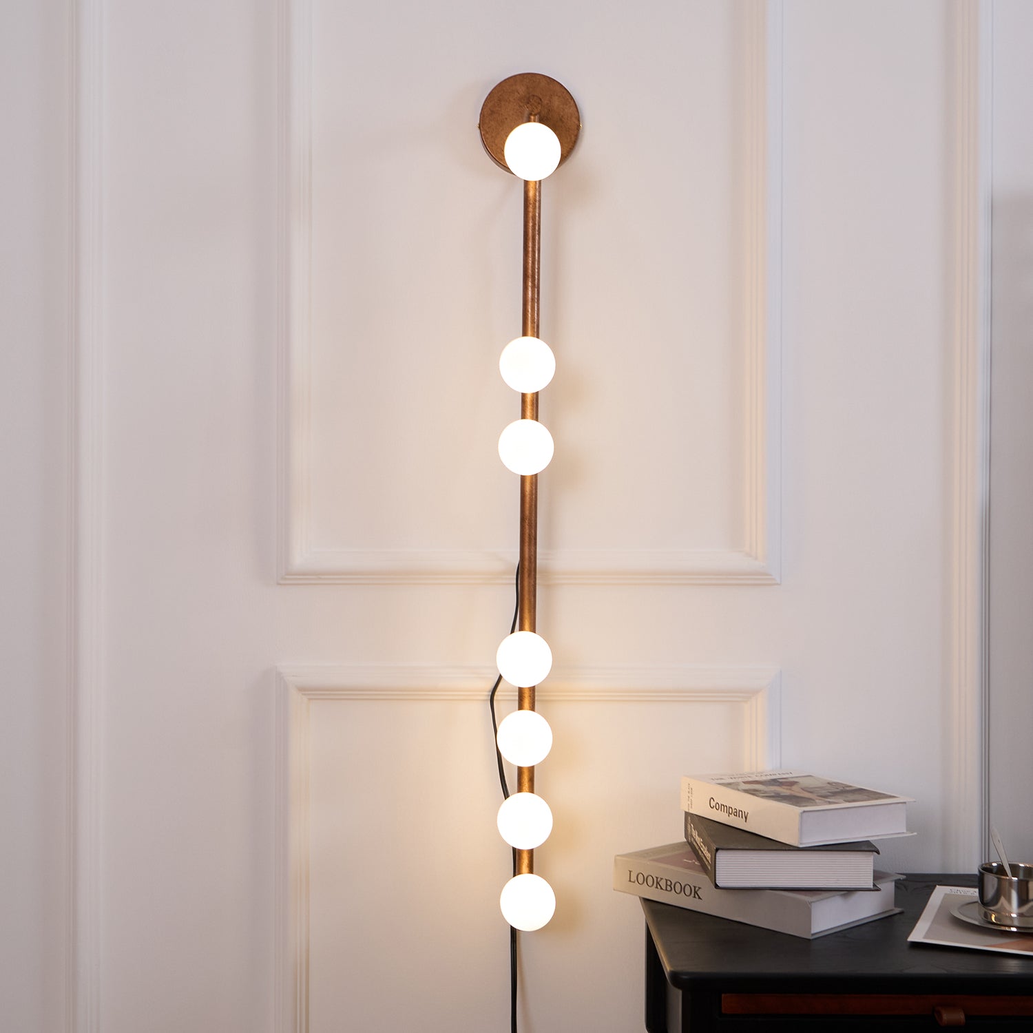 Brass Glass Tube Plug-in Wall Lamp - Blowlighting