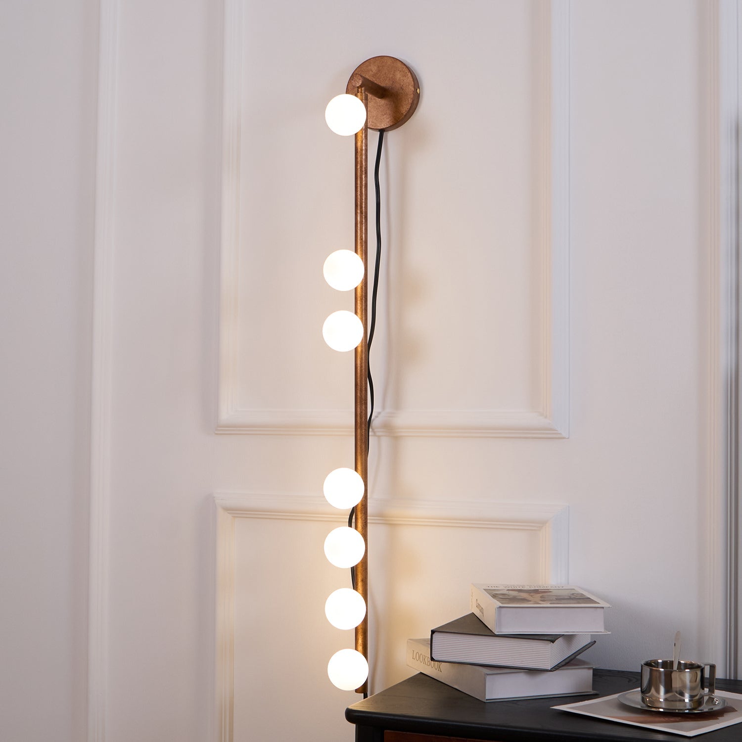 Brass Glass Tube Plug-in Wall Lamp - Blowlighting