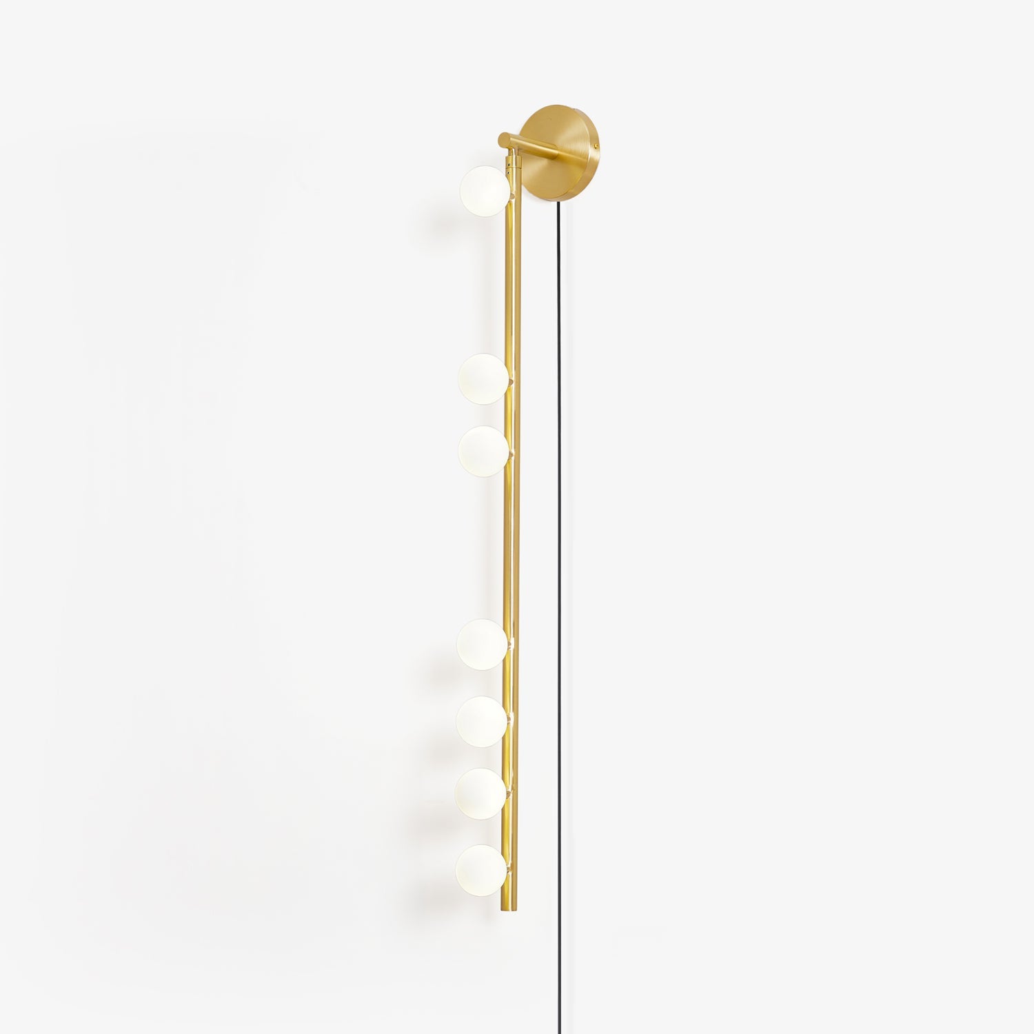 Brass Glass Tube Plug-in Wall Lamp - Blowlighting
