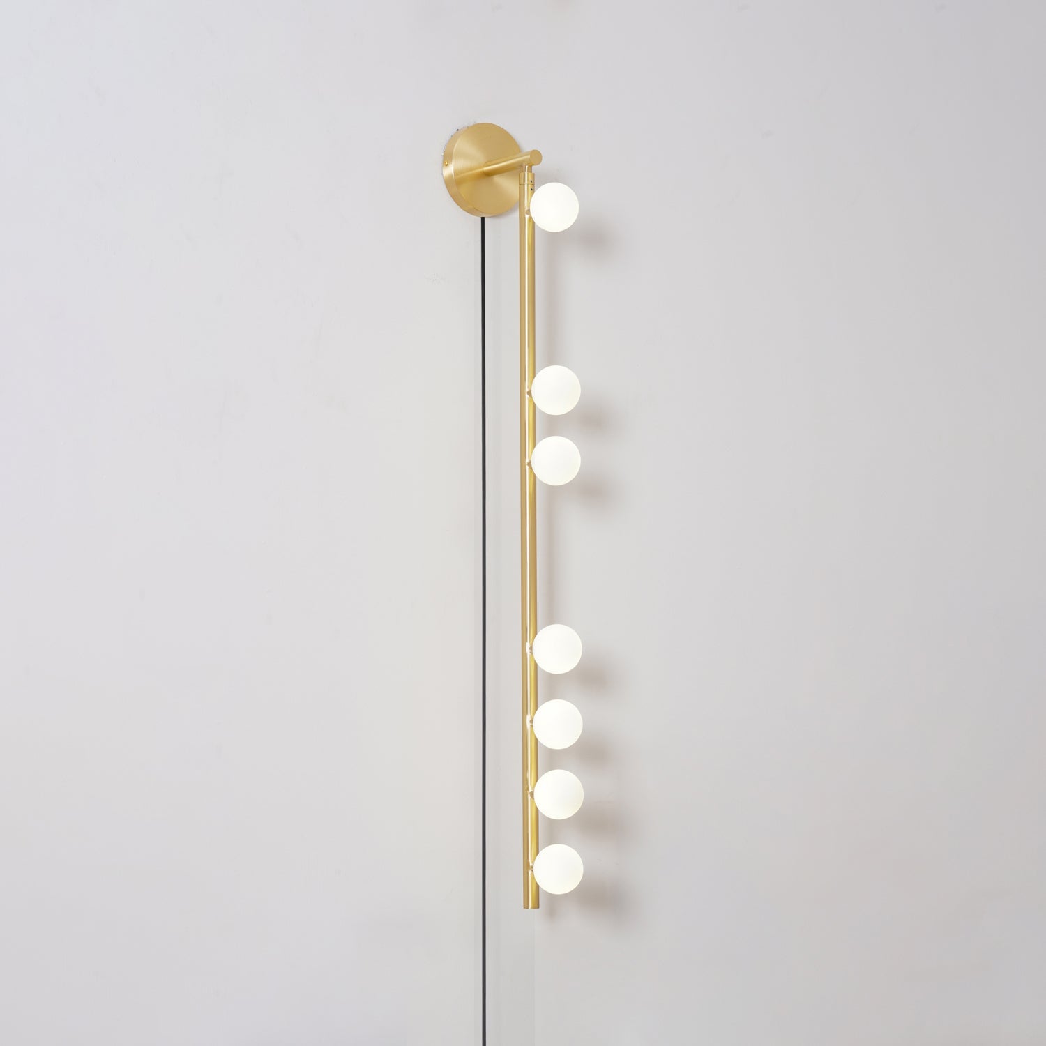 Brass Glass Tube Plug-in Wall Lamp - Blowlighting
