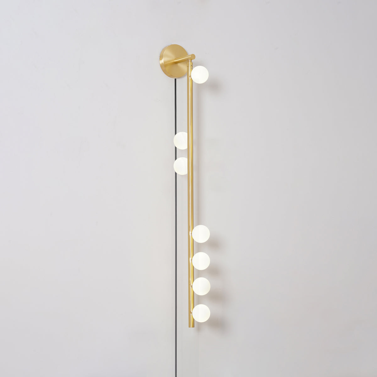 Brass Glass Tube Plug-in Wall Lamp - Blowlighting