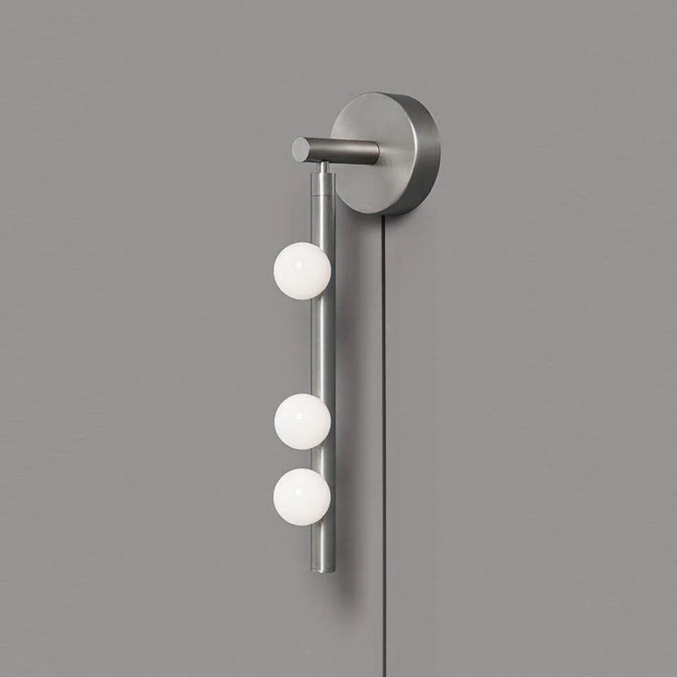 Brass Glass Tube Plug-in Wall Lamp - Blowlighting