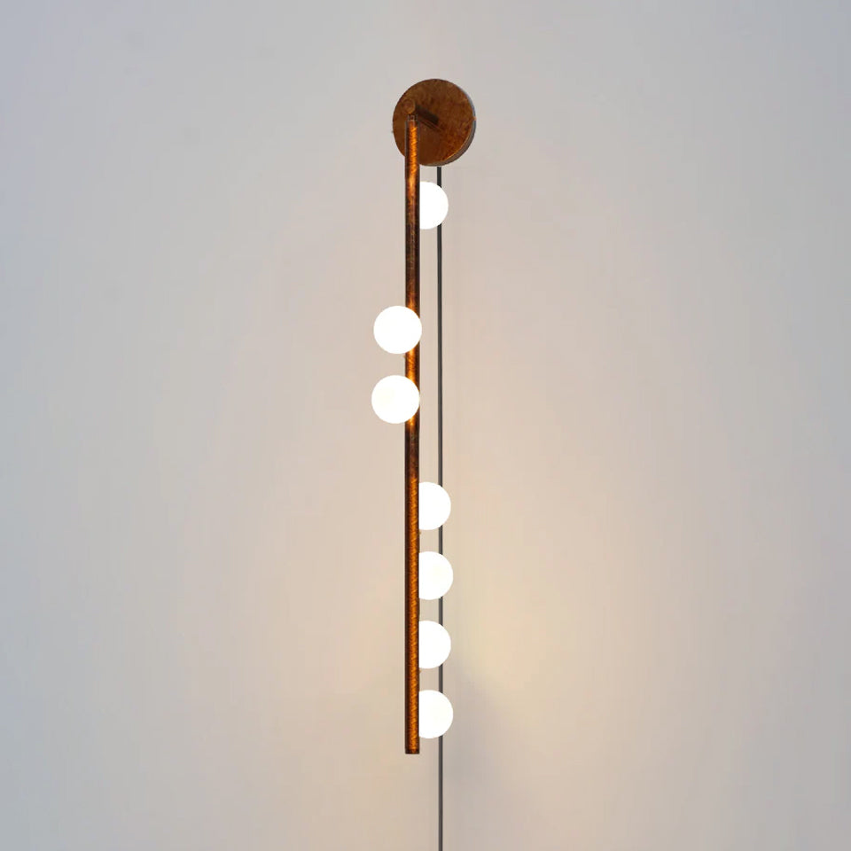 Brass Glass Tube Plug-in Wall Lamp - Blowlighting