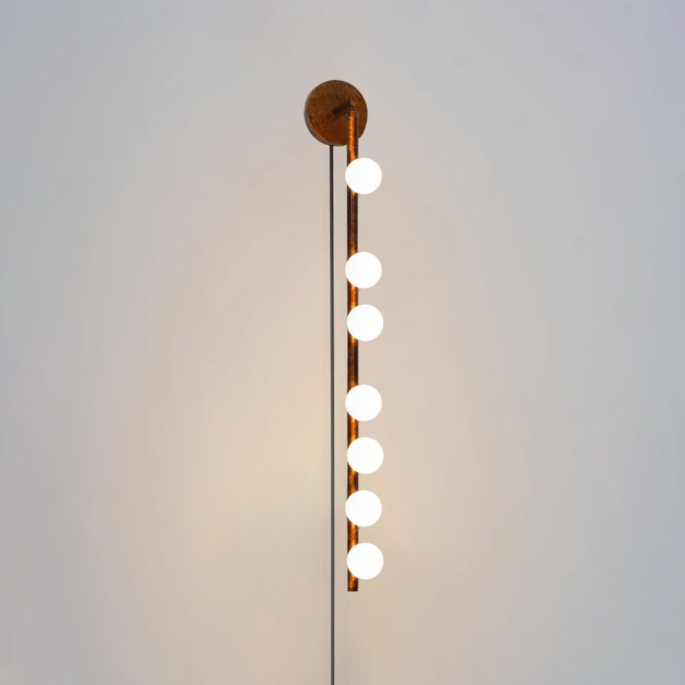 Brass Glass Tube Plug-in Wall Lamp - Blowlighting