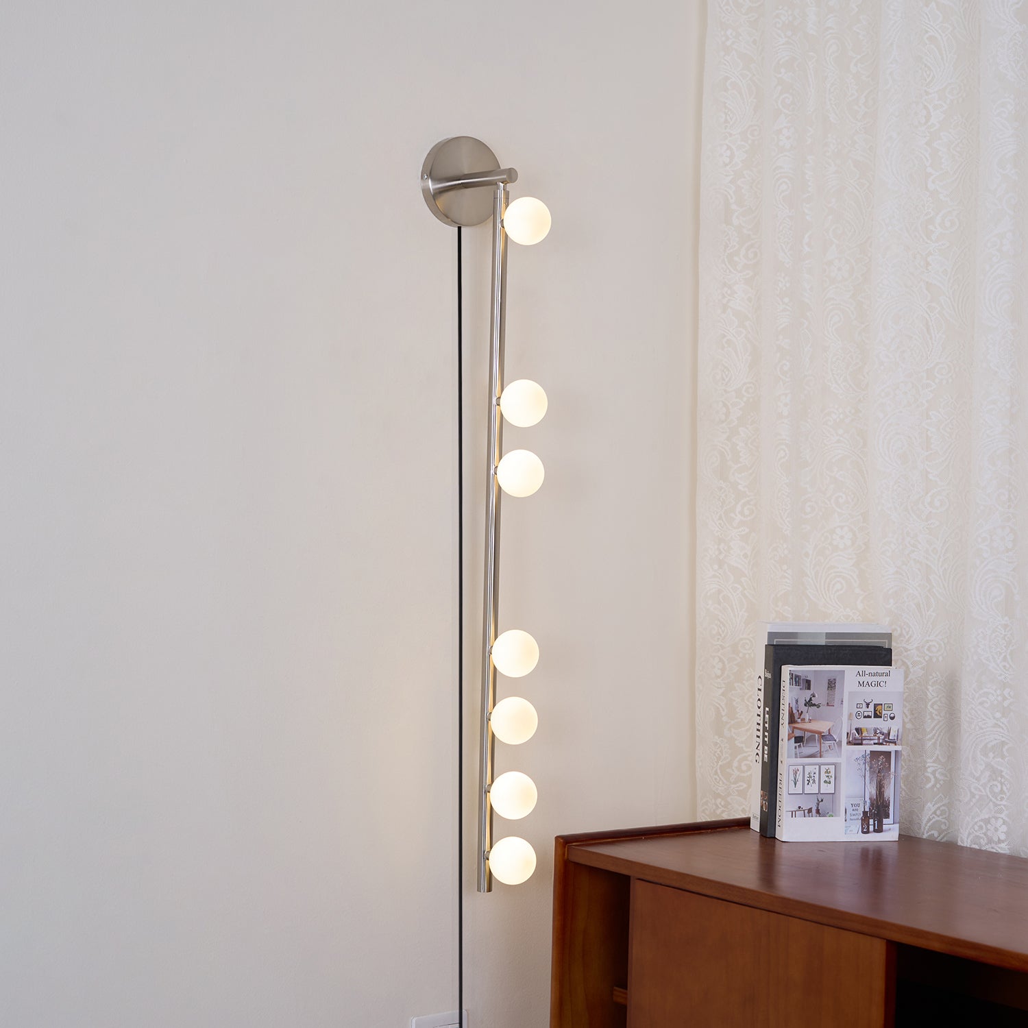 Brass Glass Tube Plug-in Wall Lamp - Blowlighting