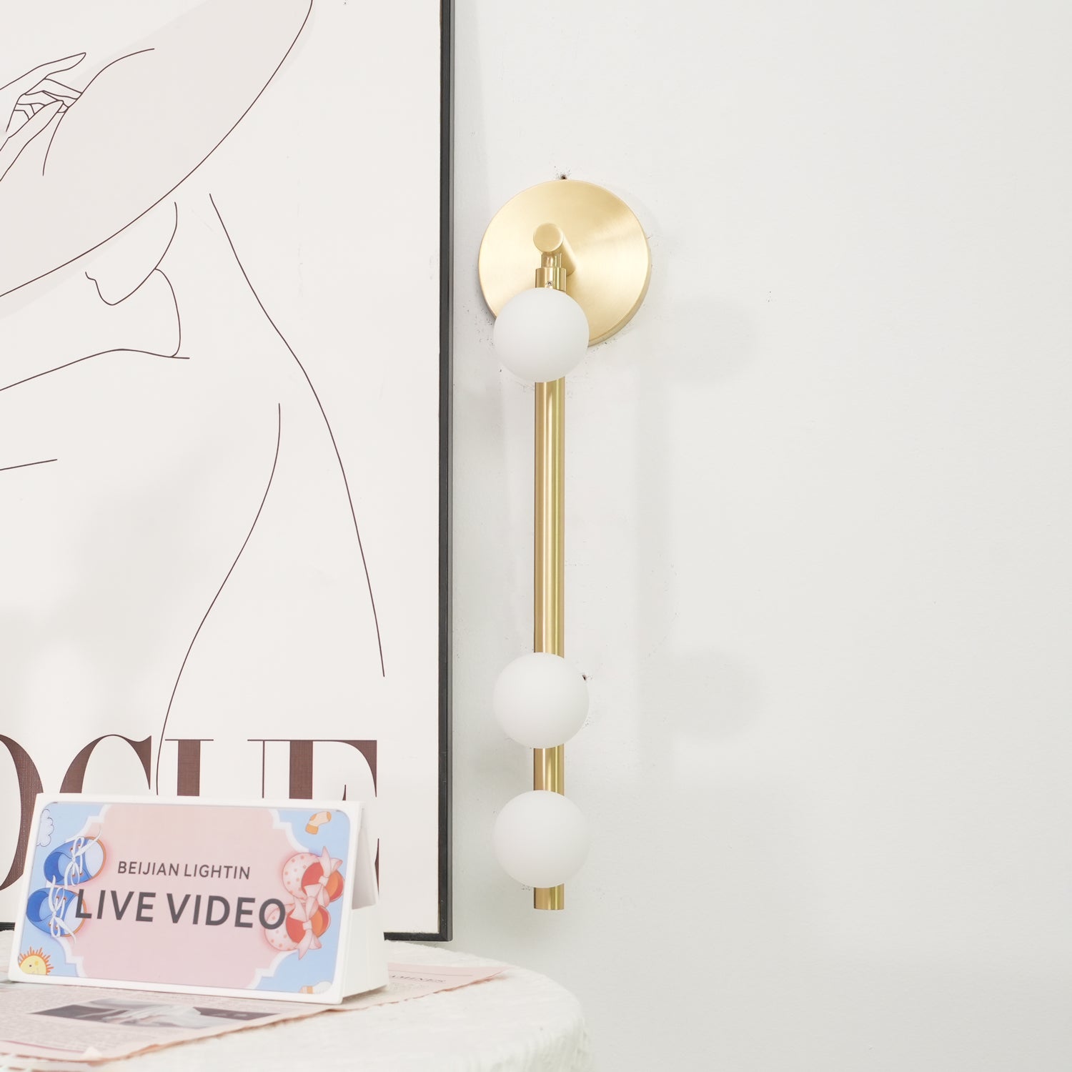 Brass Glass Tube Plug-in Wall Lamp - Blowlighting