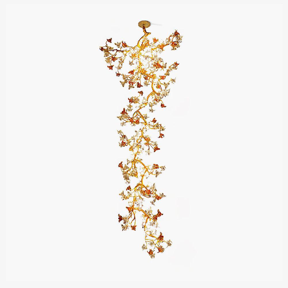 Aare Maple Branch Brass Crystal Chandelier - Blowlighting