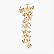 Aare Maple Branch Brass Crystal Chandelier - Blowlighting