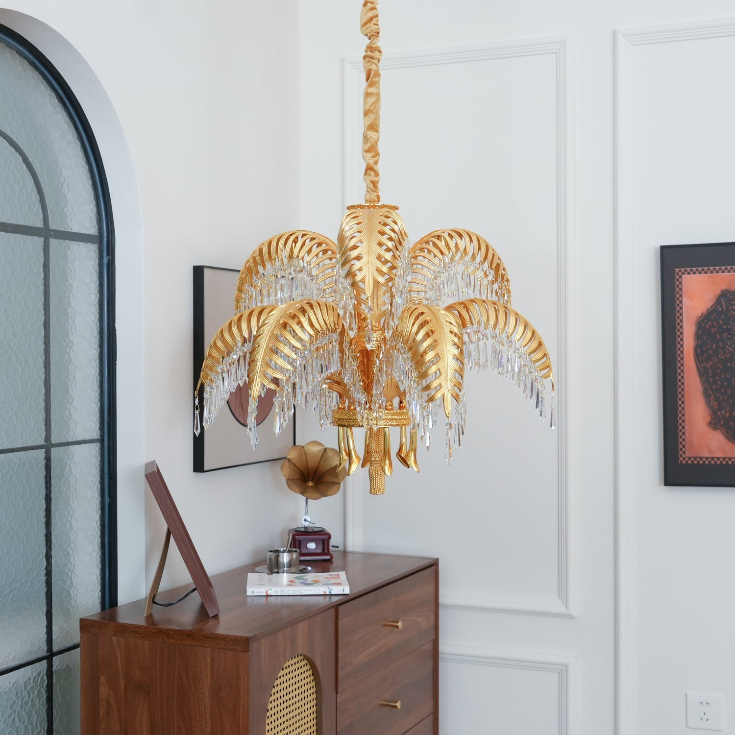 Odoraris Regal Brass Crystal Chandelier - Blowlighting