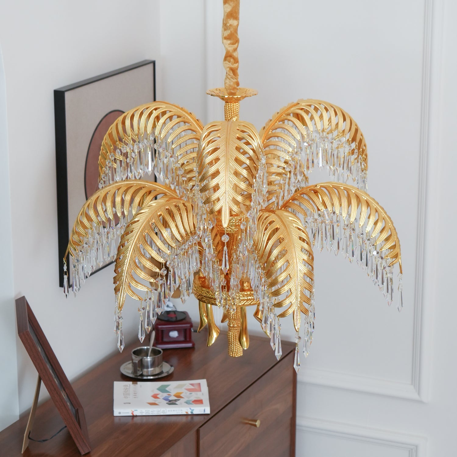 Odoraris Regal Brass Crystal Chandelier - Blowlighting