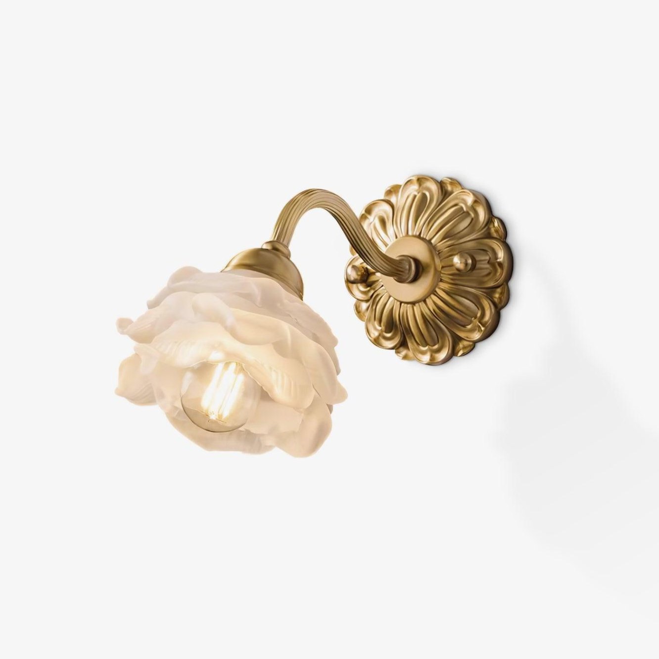 Brass Rose Wall Light - Blowlighting