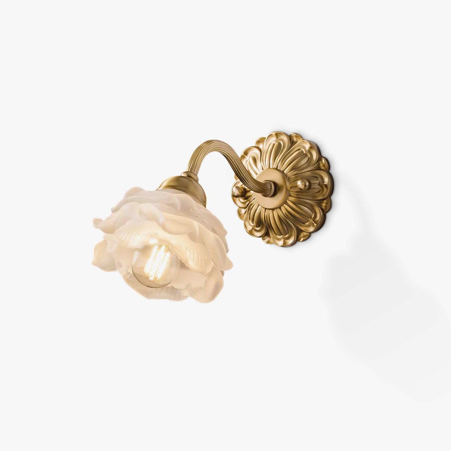 Brass Rose Wall Light - Blowlighting