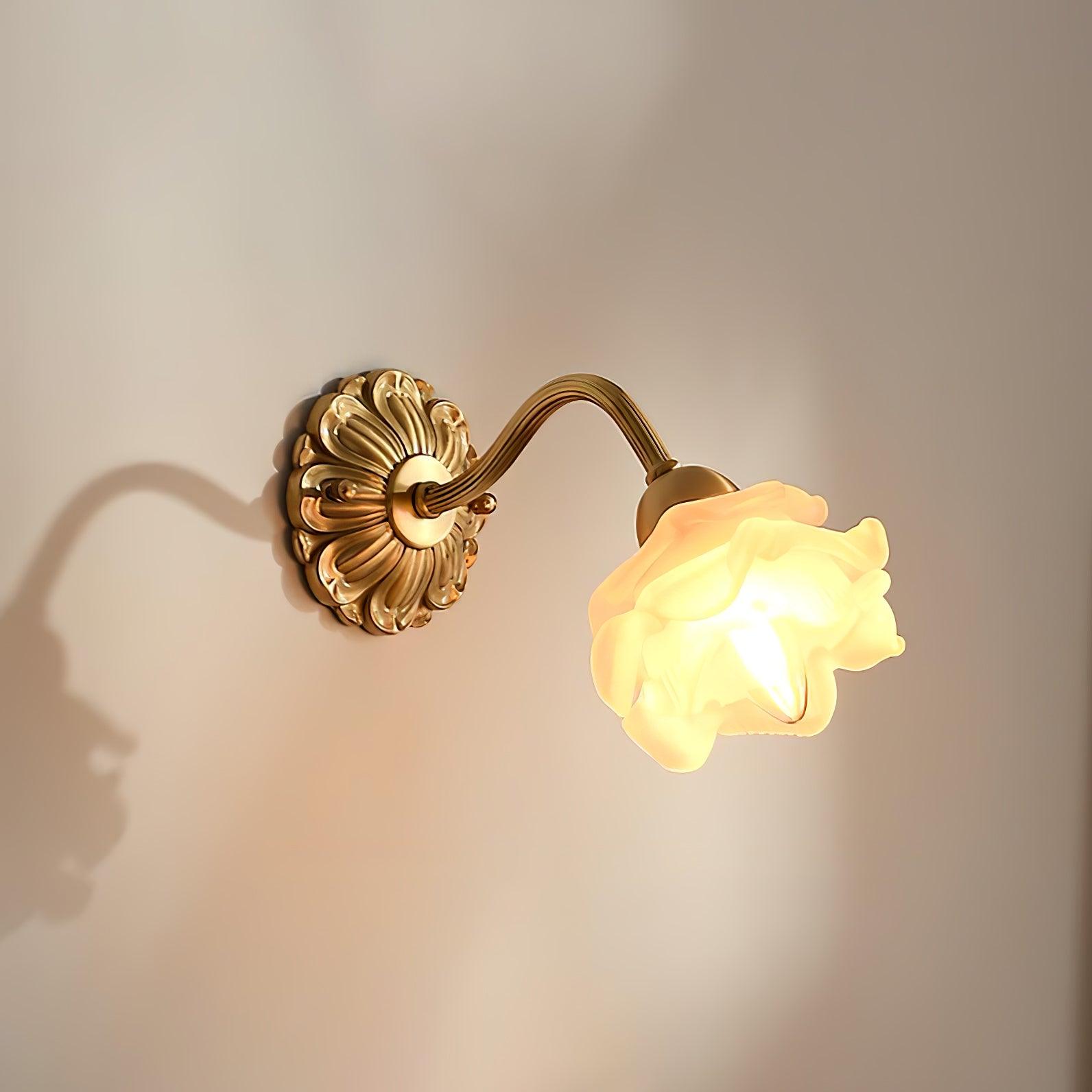 Brass Rose Wall Light - Blowlighting