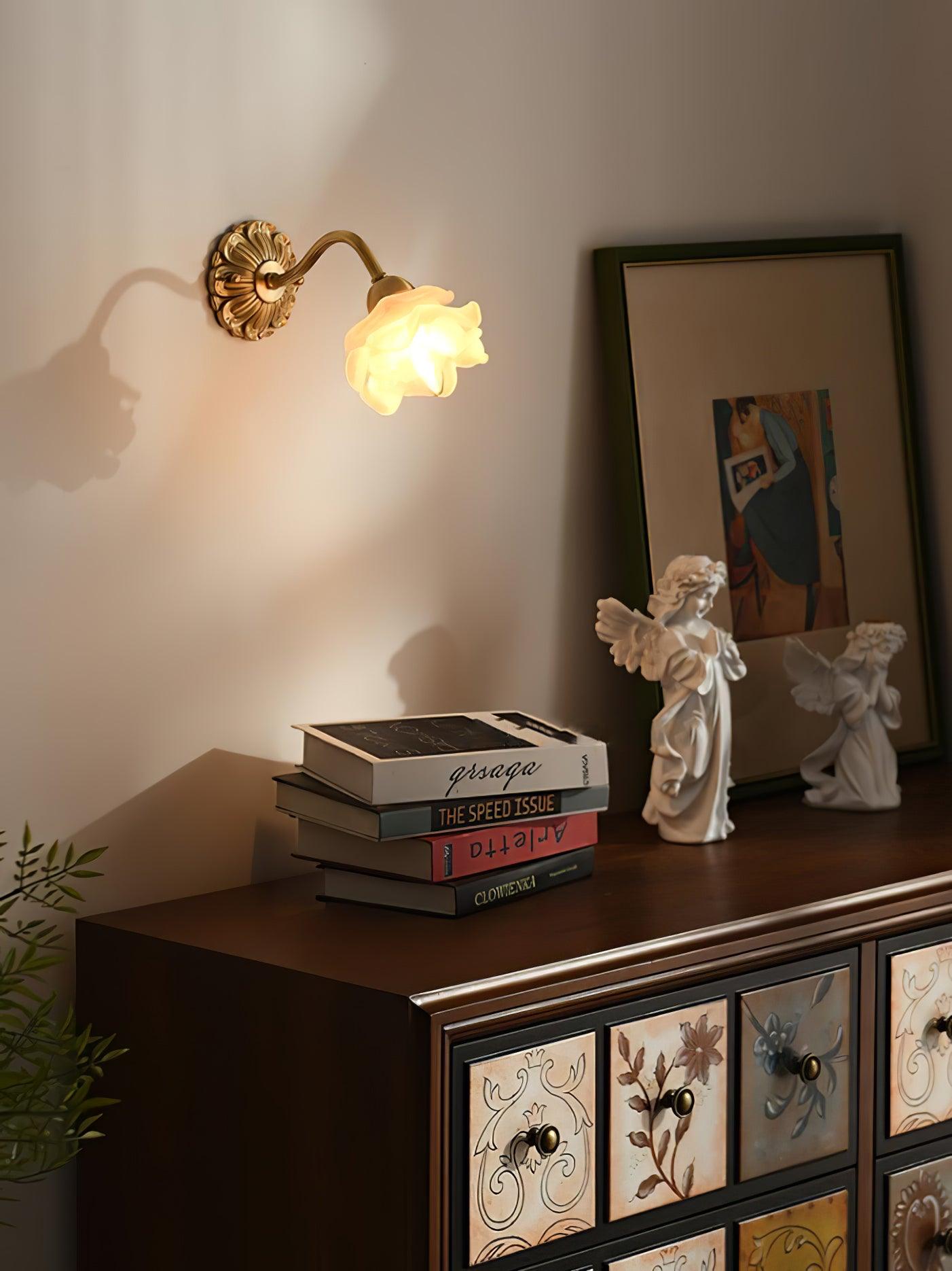 Brass Rose Wall Light - Blowlighting