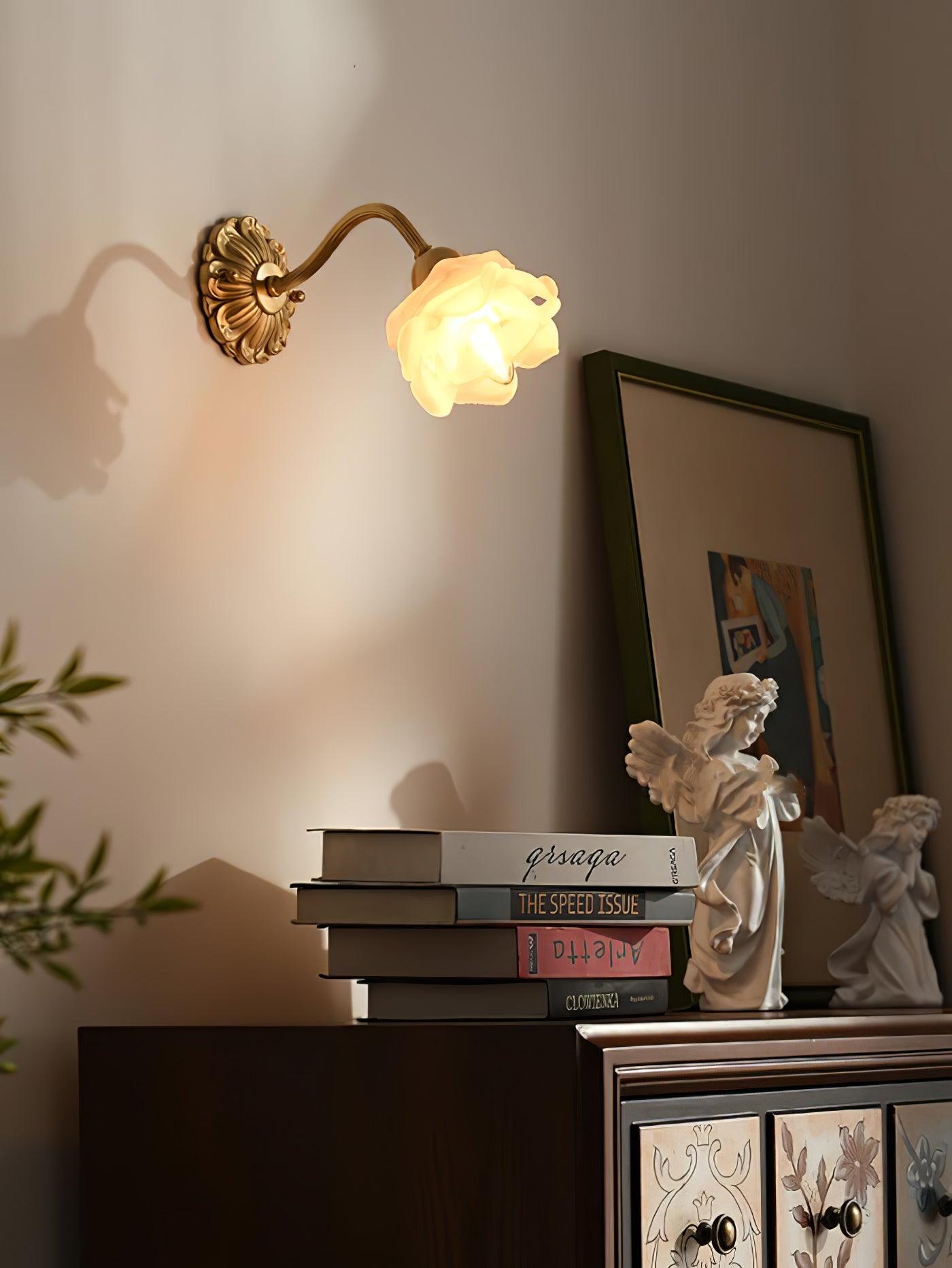 Brass Rose Wall Light - Blowlighting