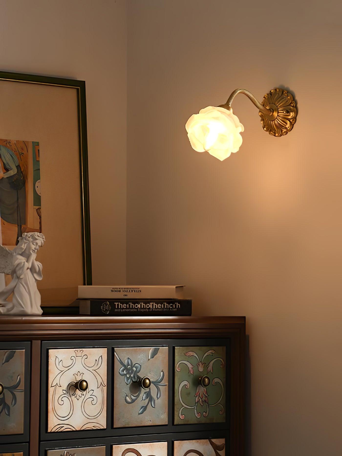 Brass Rose Wall Light - Blowlighting