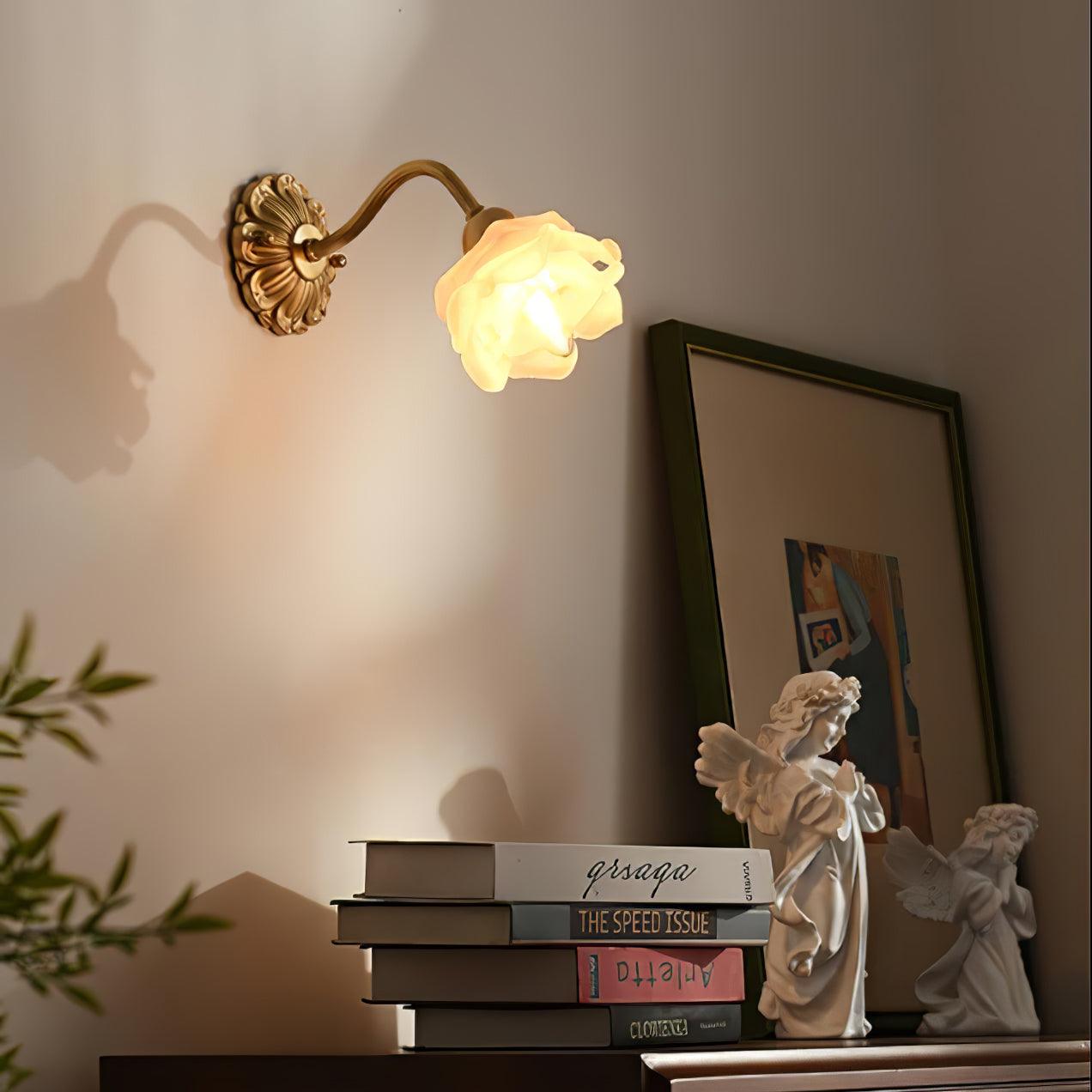 Brass Rose Wall Light - Blowlighting