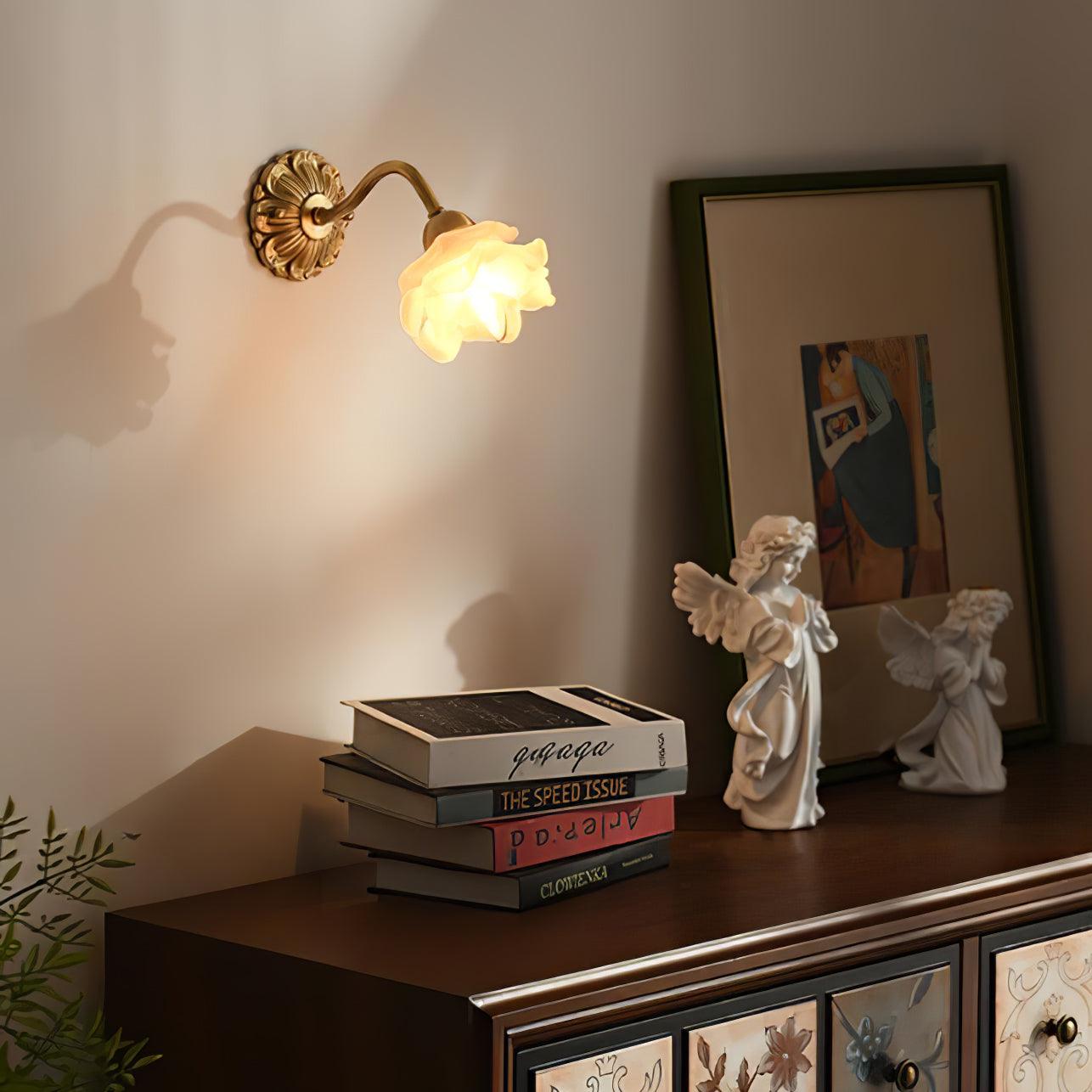 Brass Rose Wall Light - Blowlighting