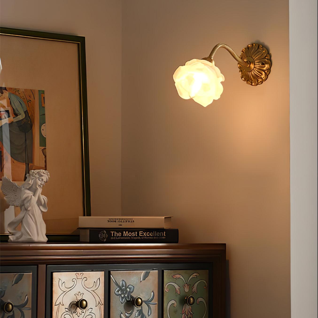 Brass Rose Wall Light - Blowlighting