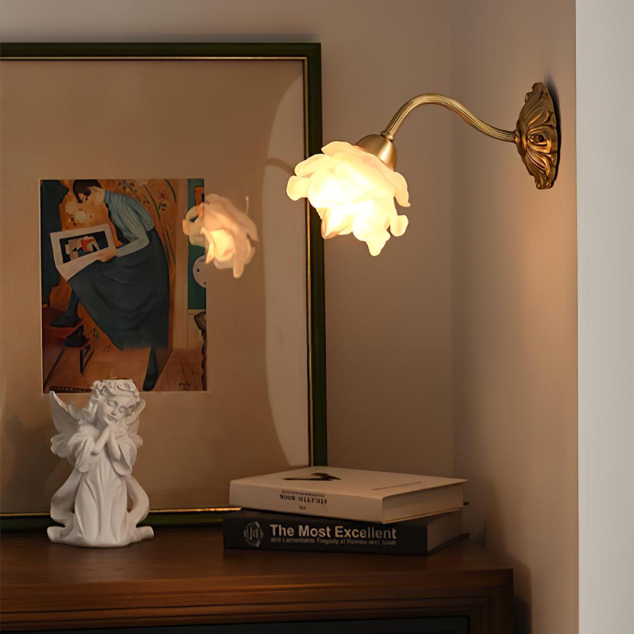 Brass Rose Wall Light - Blowlighting