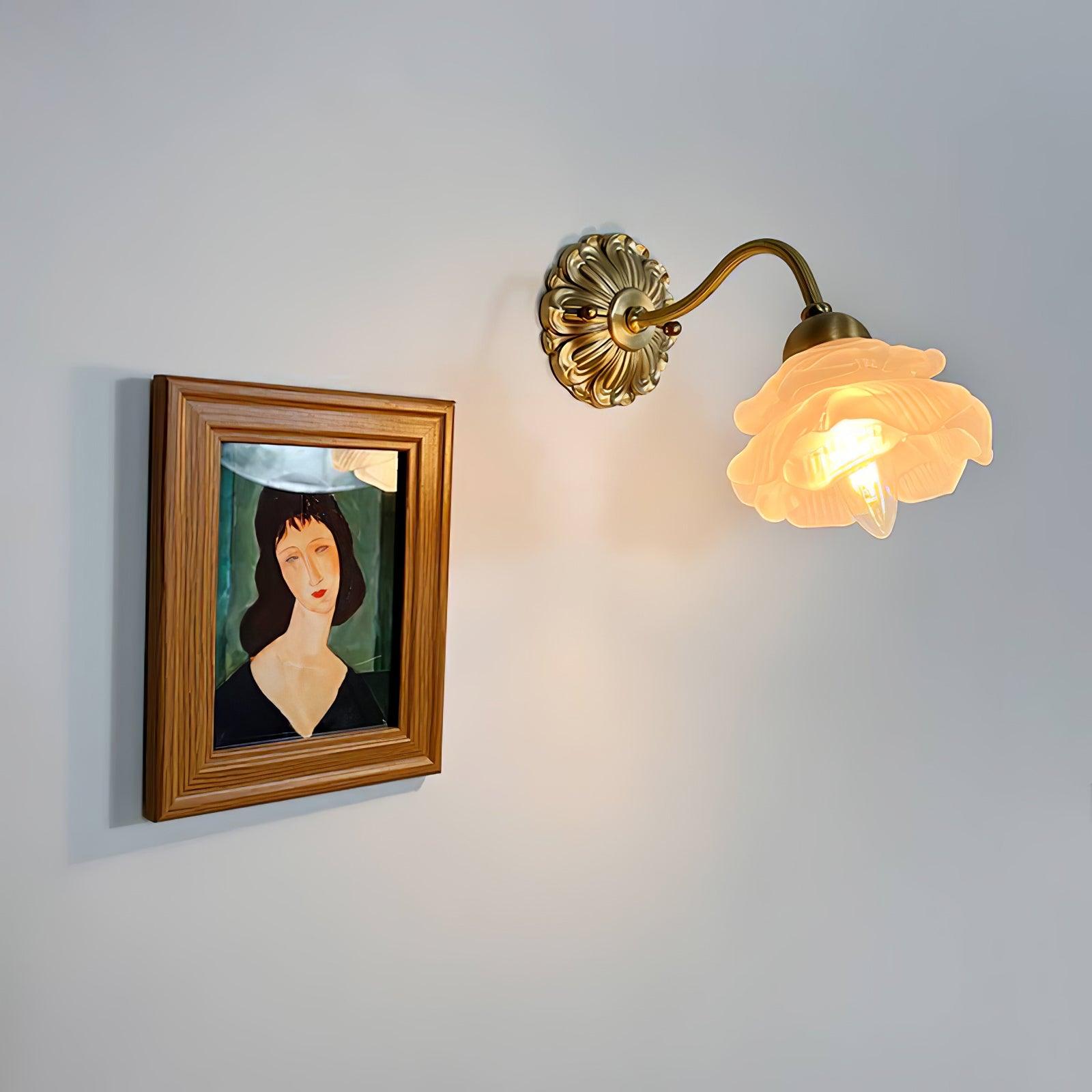 Brass Rose Wall Light - Blowlighting