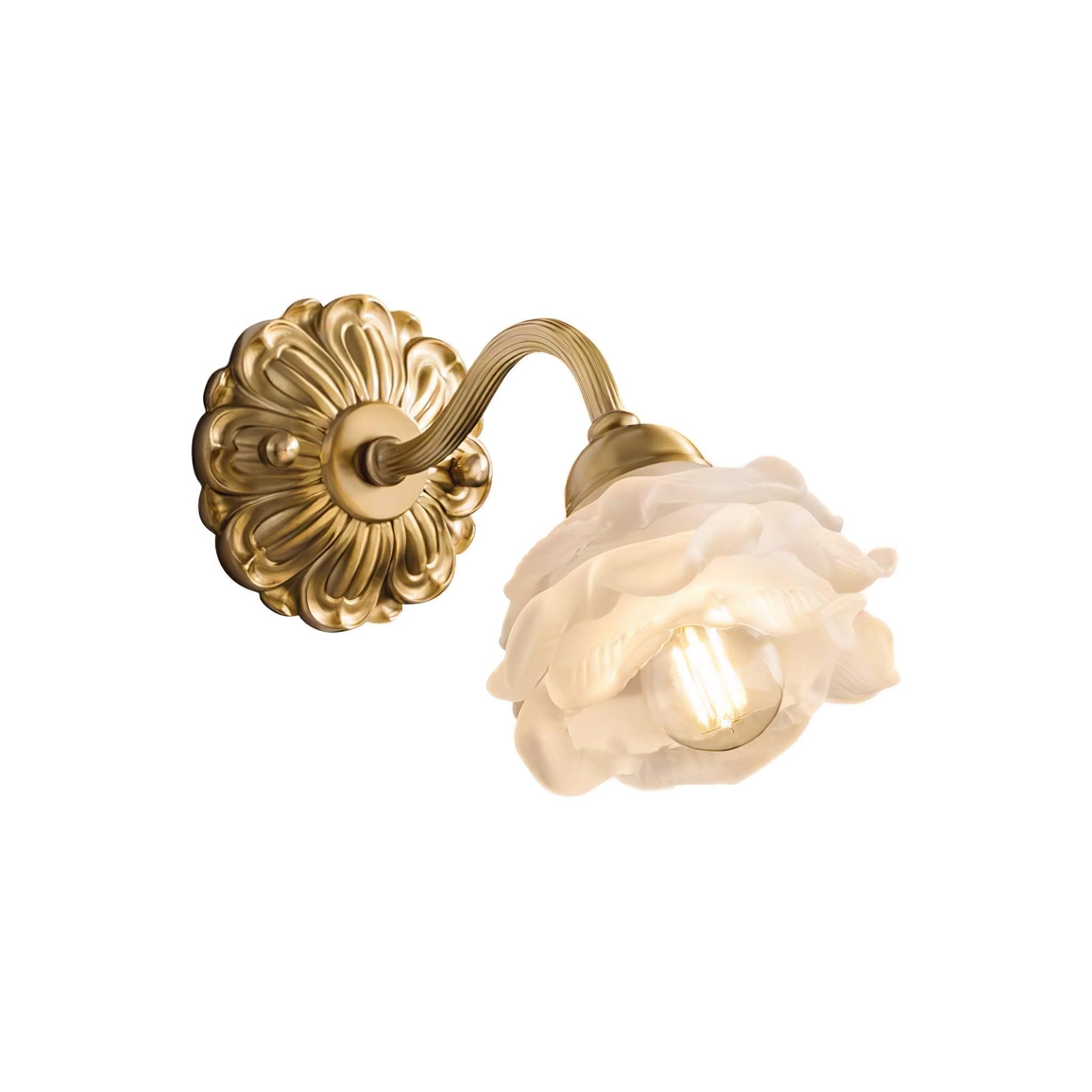 Brass Rose Wall Light - Blowlighting