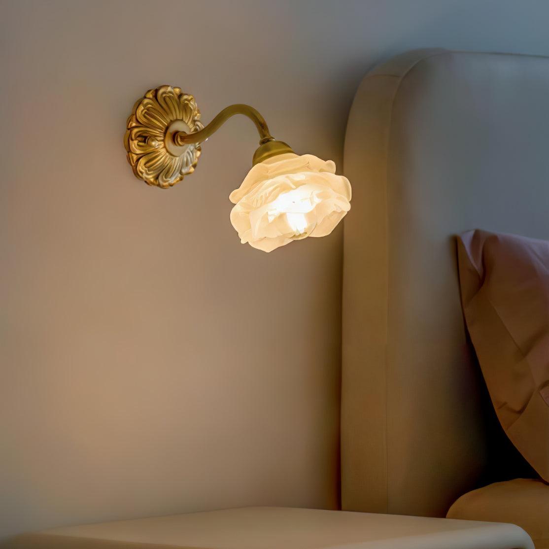Brass Rose Wall Light - Blowlighting