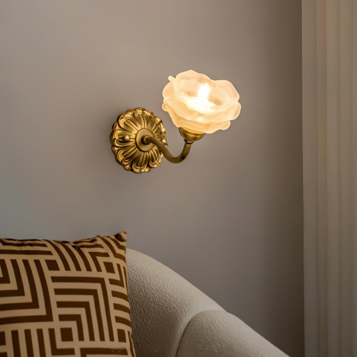 Brass Rose Wall Light - Blowlighting