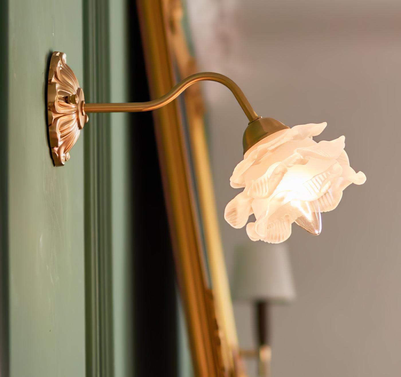 Brass Rose Wall Light - Blowlighting