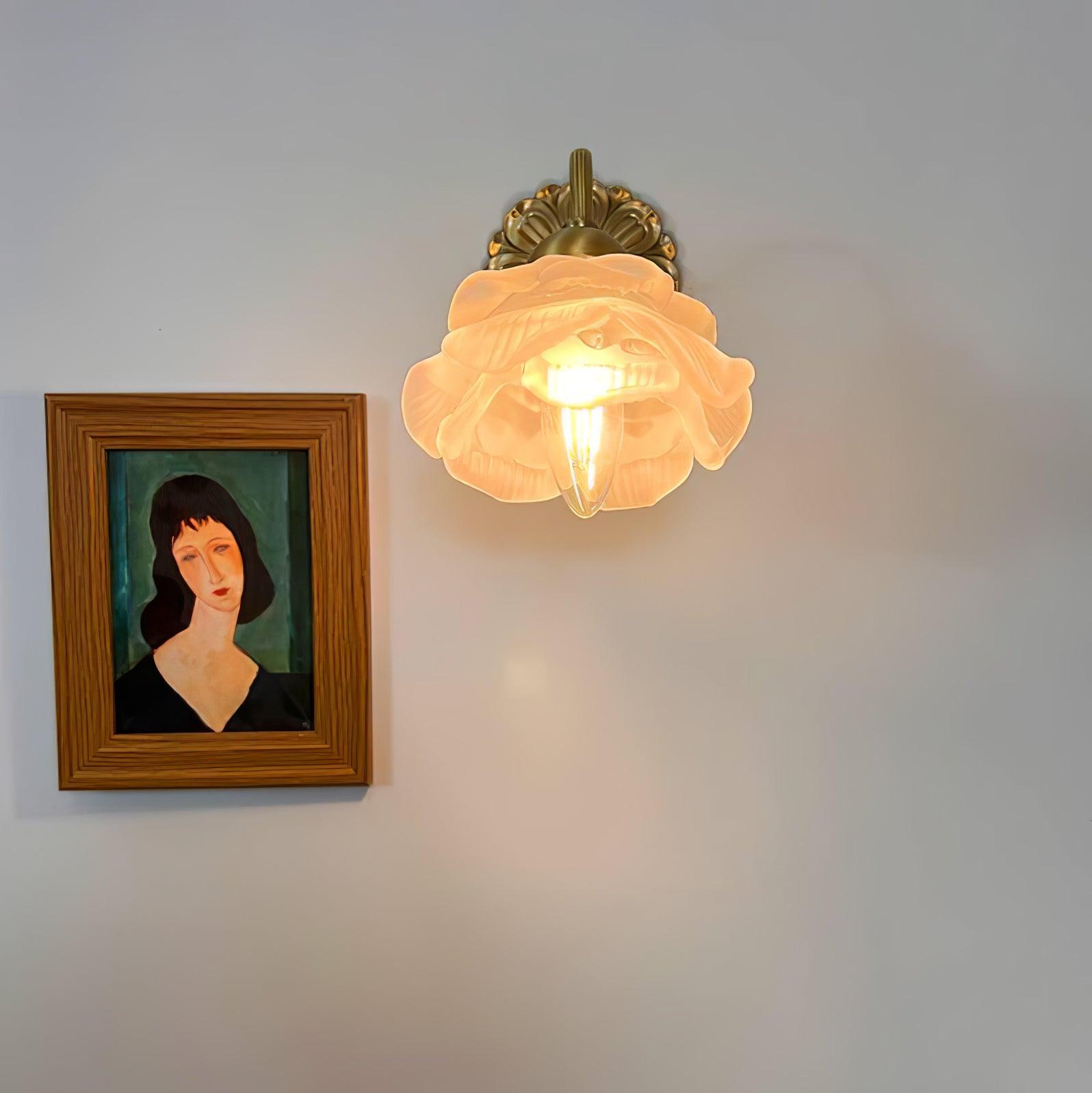 Brass Rose Wall Light - Blowlighting