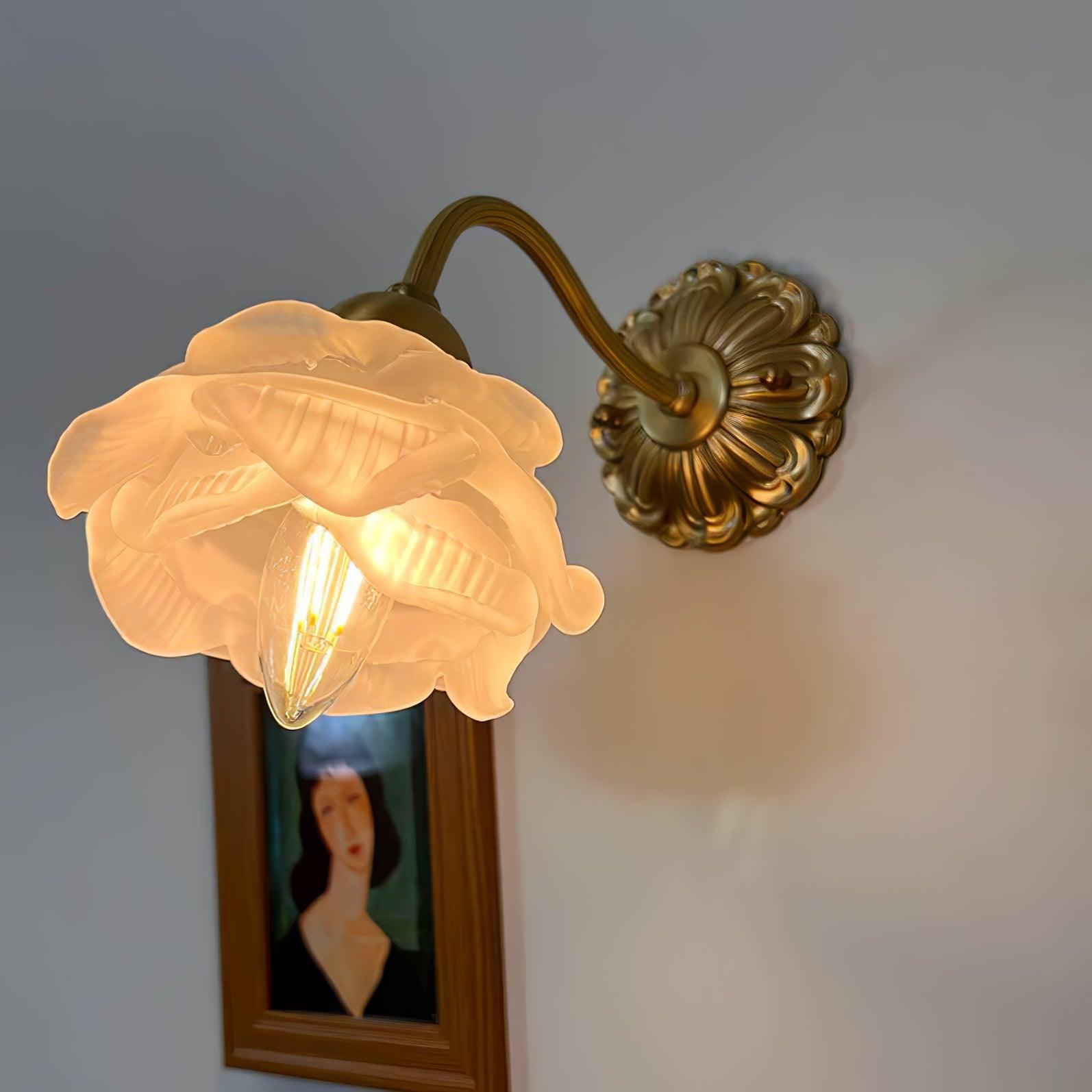 Brass Rose Wall Light - Blowlighting