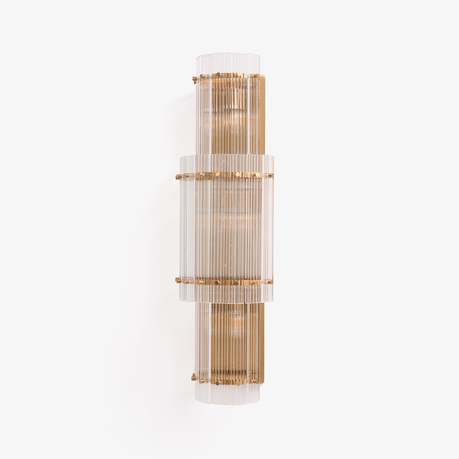 Aurora Wall Light Layered Glass Rods Copper Modern Vertical - Blowlighting