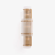 Aurora Wall Light Layered Glass Rods Copper Modern Vertical - Blowlighting