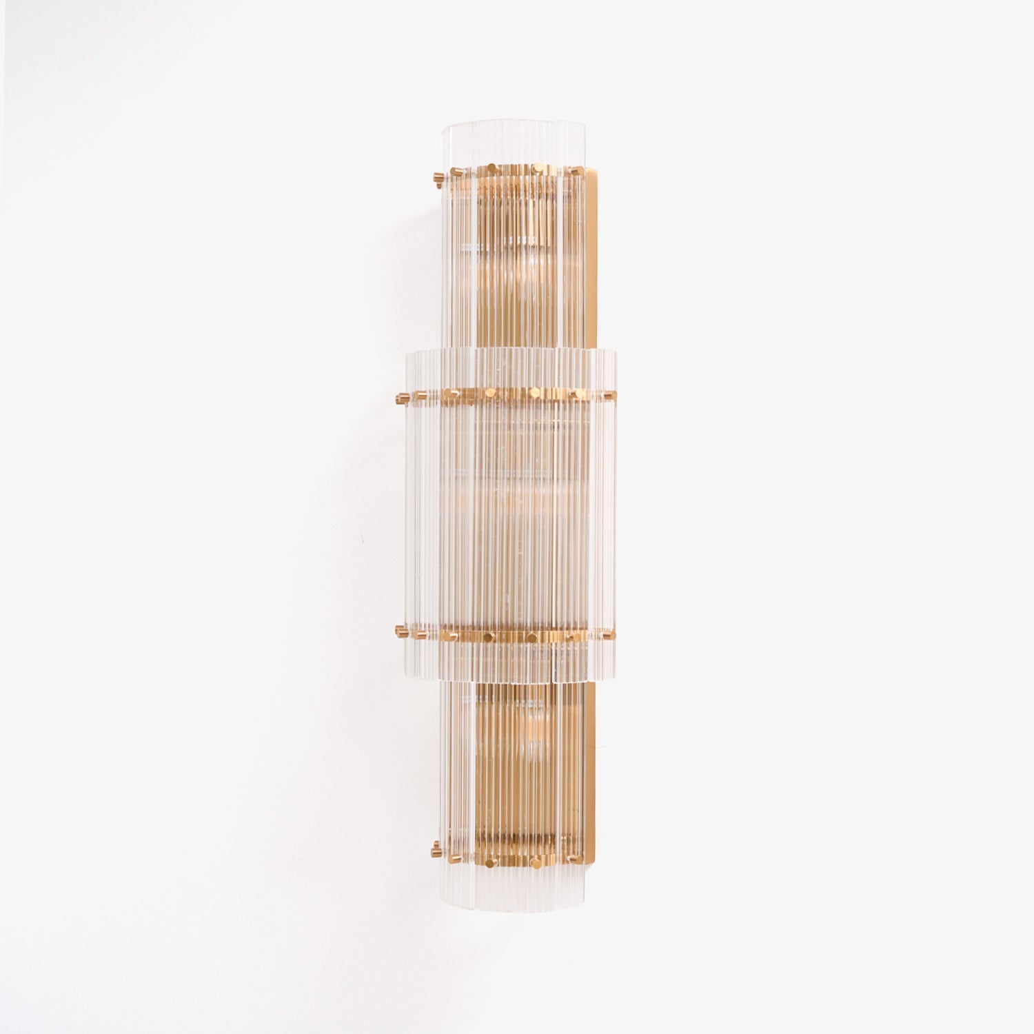 Aurora Wall Light Layered Glass Rods Copper Modern Vertical - Blowlighting