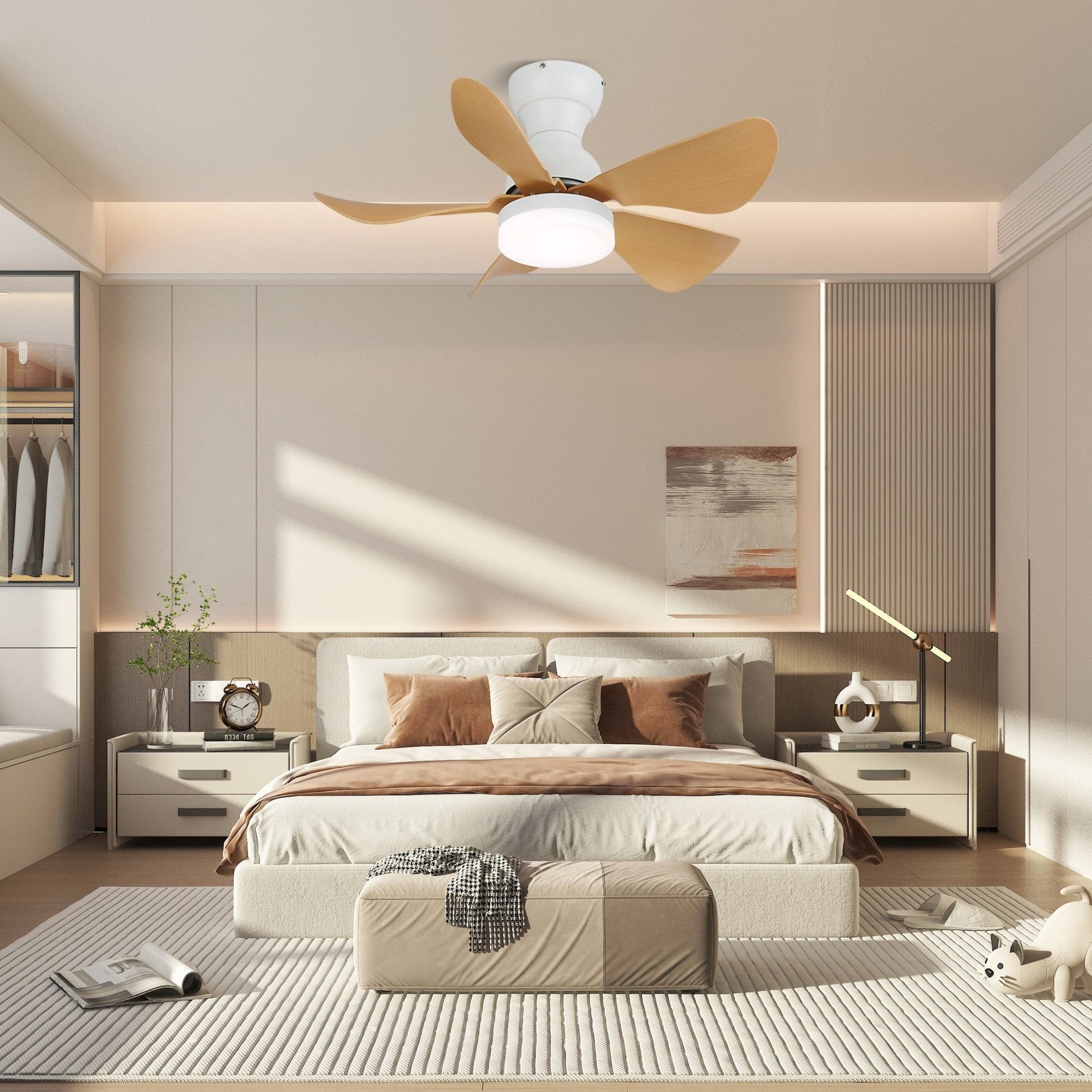 Callen Wood Ceiling Fan Light - Blowlighting
