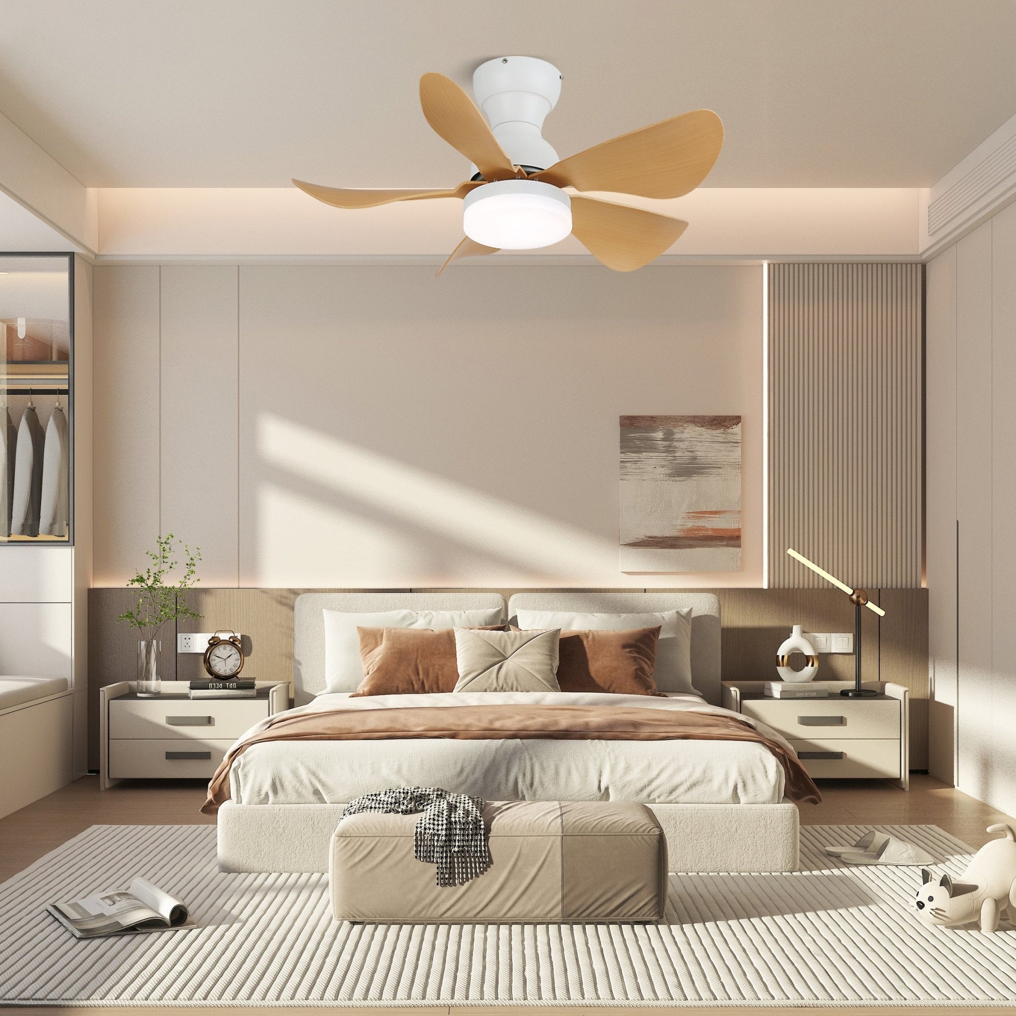 Callen Wood Ceiling Fan Light - Blowlighting