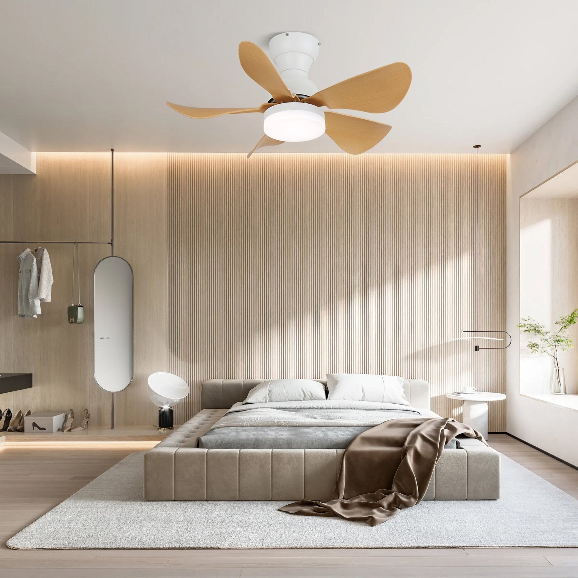 Callen Wood Ceiling Fan Light - Blowlighting