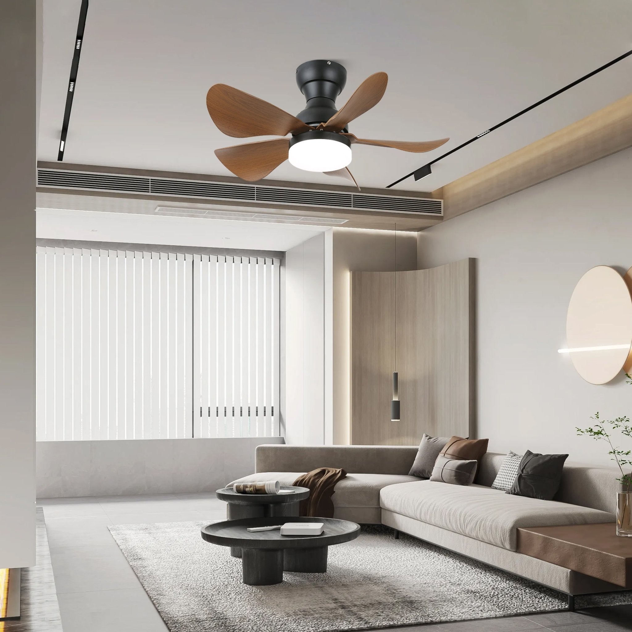 Callen Wood Ceiling Fan Light - Blowlighting