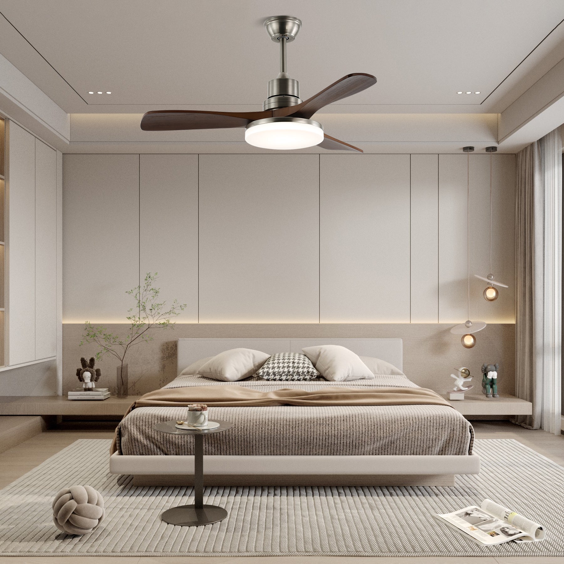 Kaelen Modern Wood Ceiling Fan Light - Blowlighting