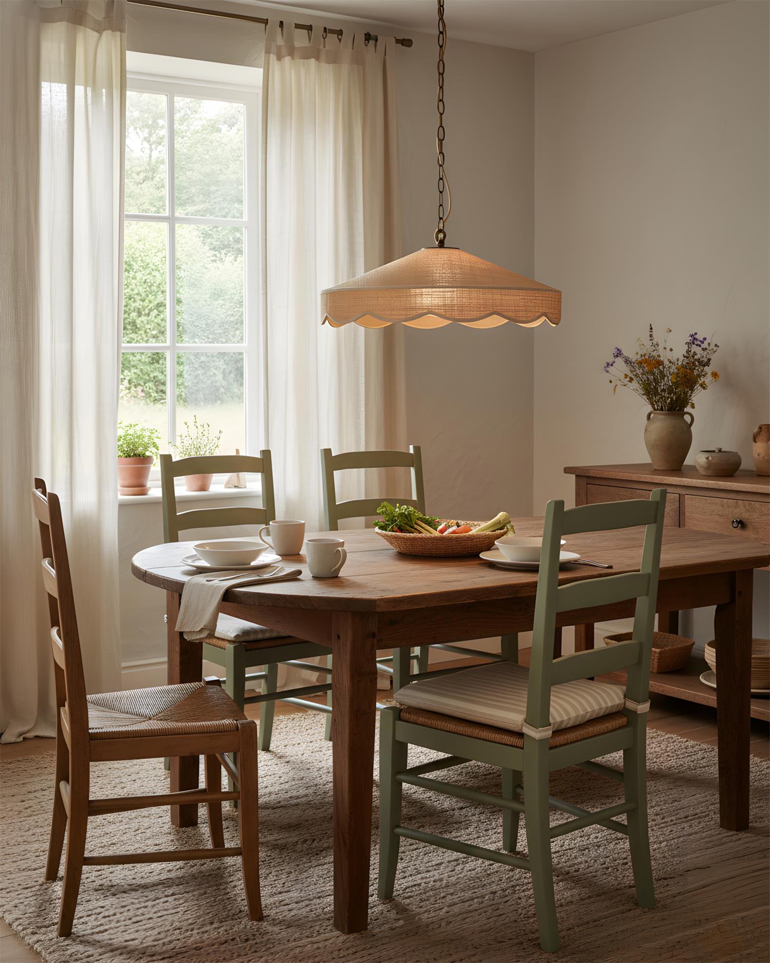 Breezora Natural Straw Weaving Pendant Light