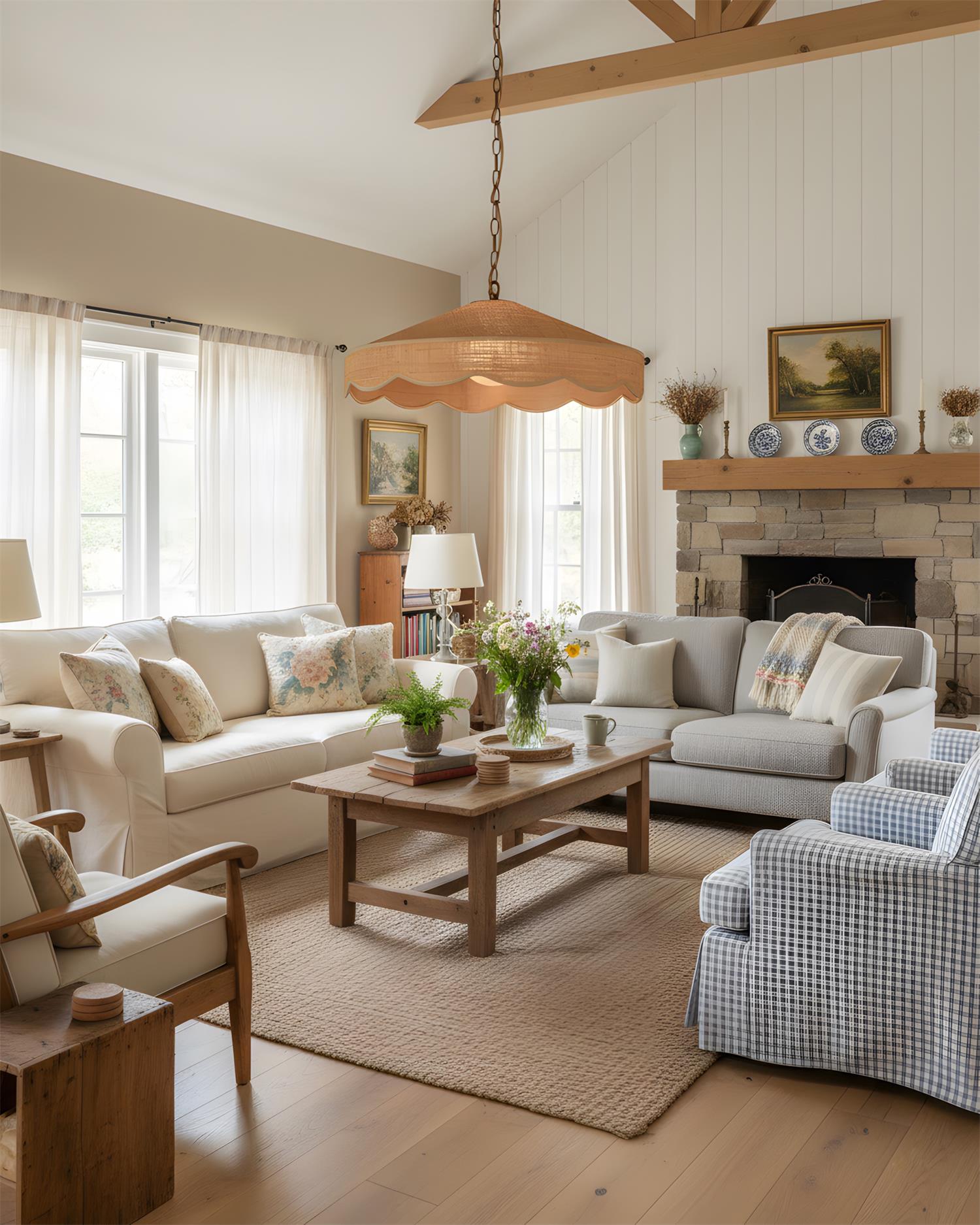 Breezora Natural Straw Weaving Pendant Light