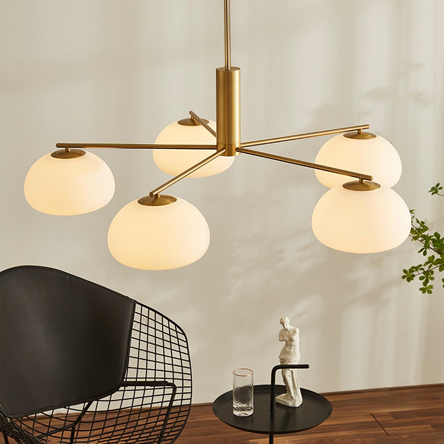 Lunara Luxe Glass Chandelier - Blowlighting