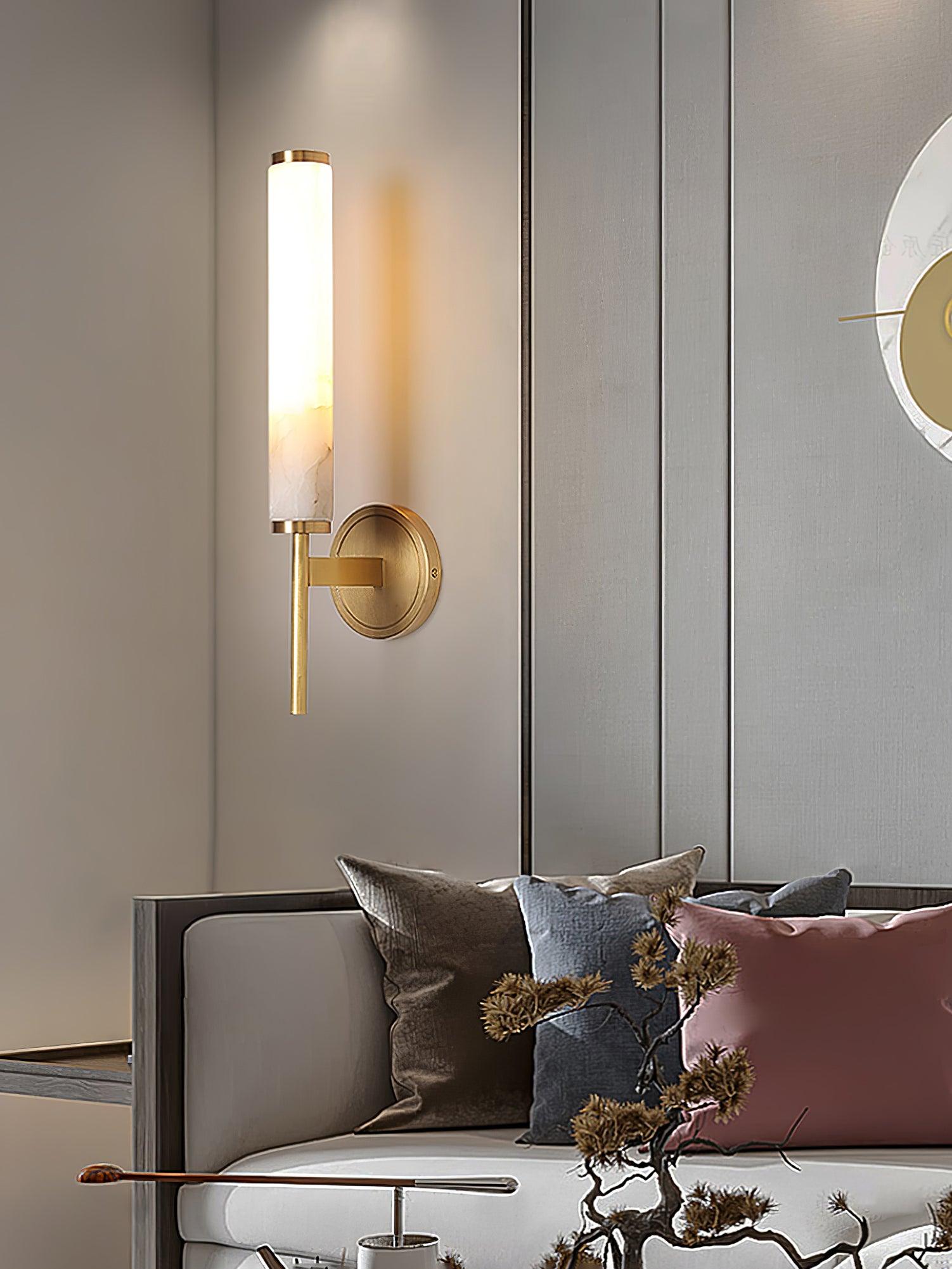 Olrinyra Cylinder Alabaster Wall Light - Blowlighting