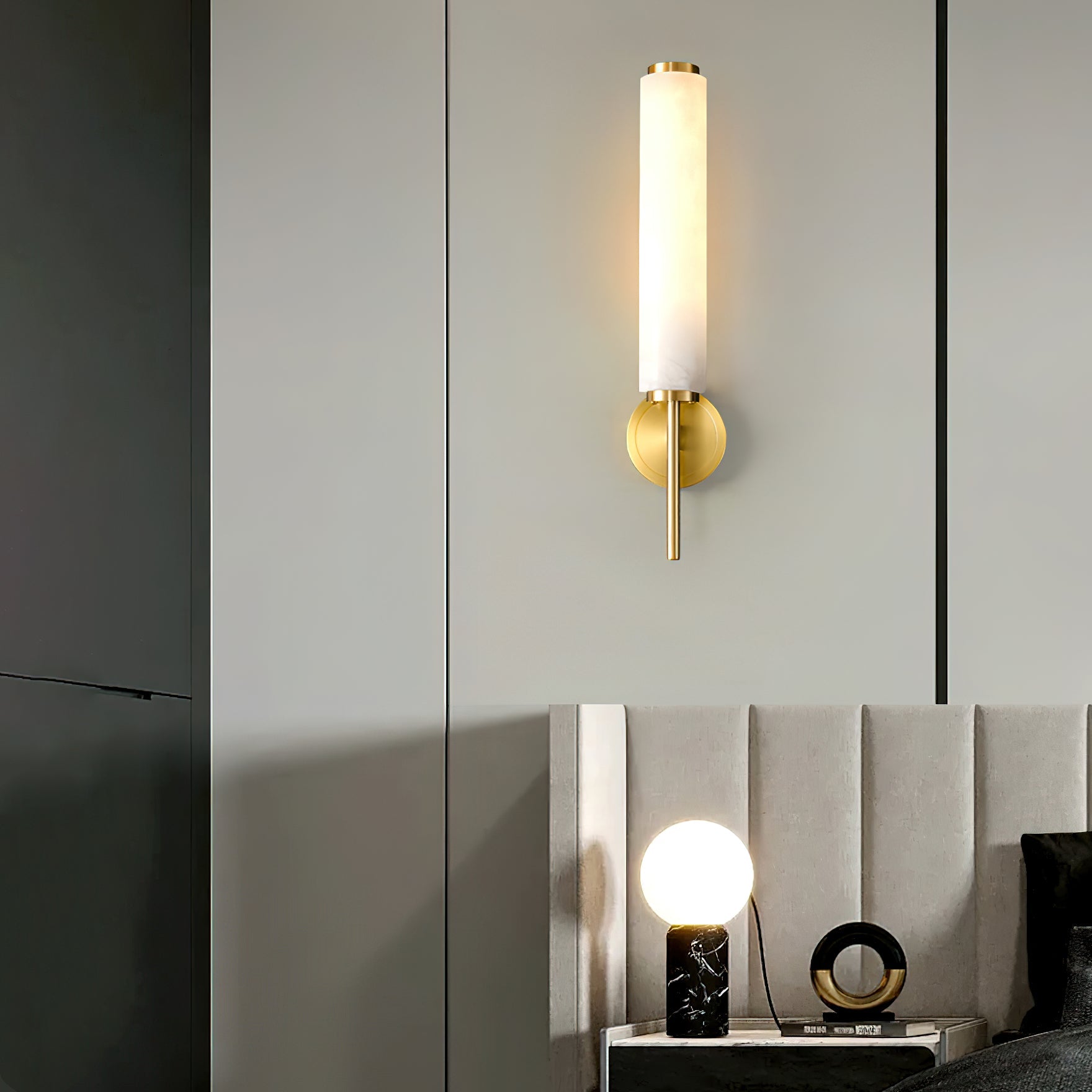 Olrinyra Cylinder Alabaster Wall Light - Blowlighting
