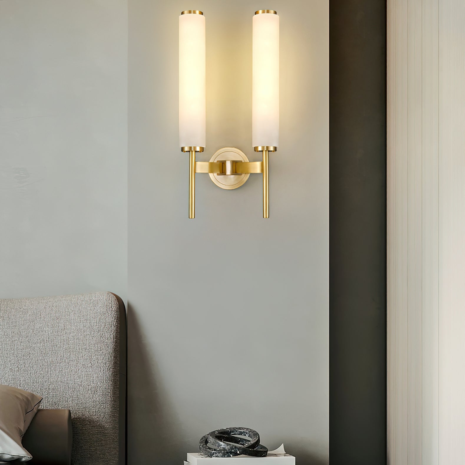 Olrinyra Cylinder Alabaster Wall Light - Blowlighting