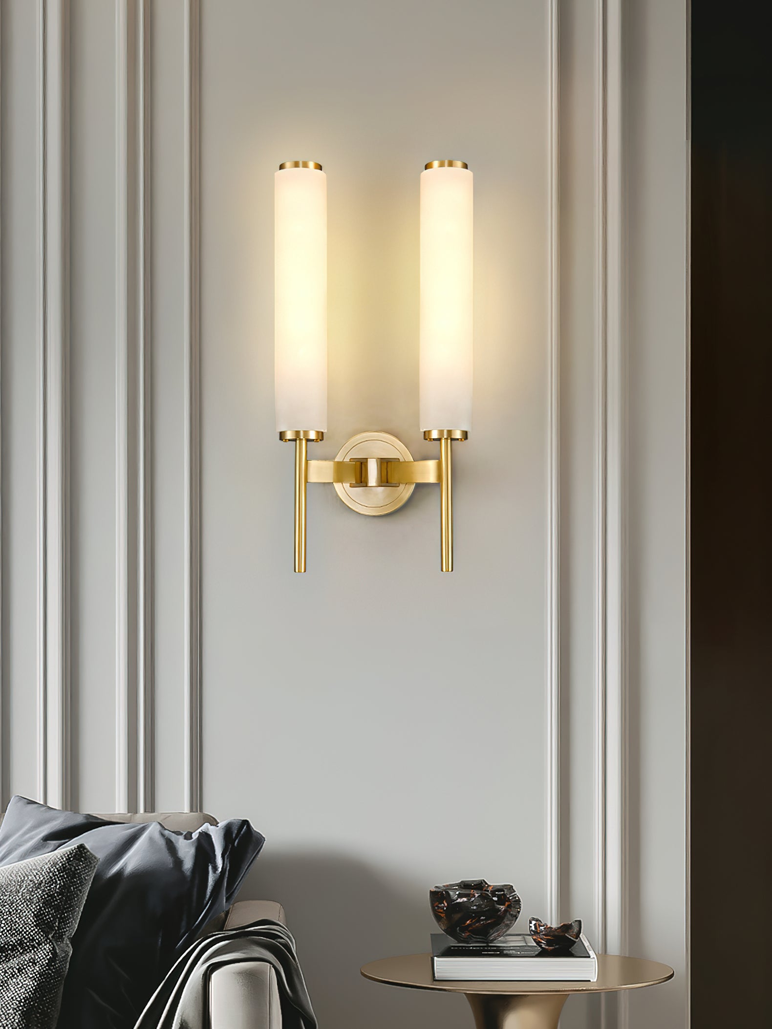 Olrinyra Cylinder Alabaster Wall Light - Blowlighting