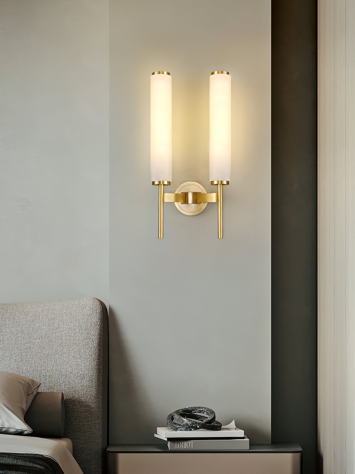 Olrinyra Cylinder Alabaster Wall Light - Blowlighting