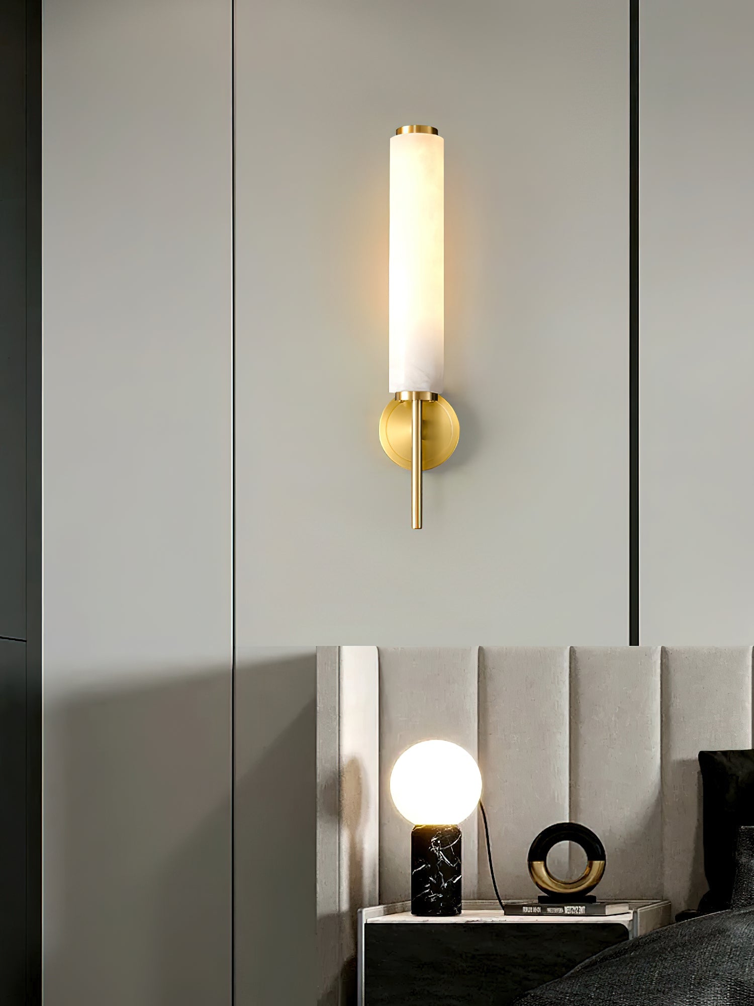 Olrinyra Cylinder Alabaster Wall Light - Blowlighting